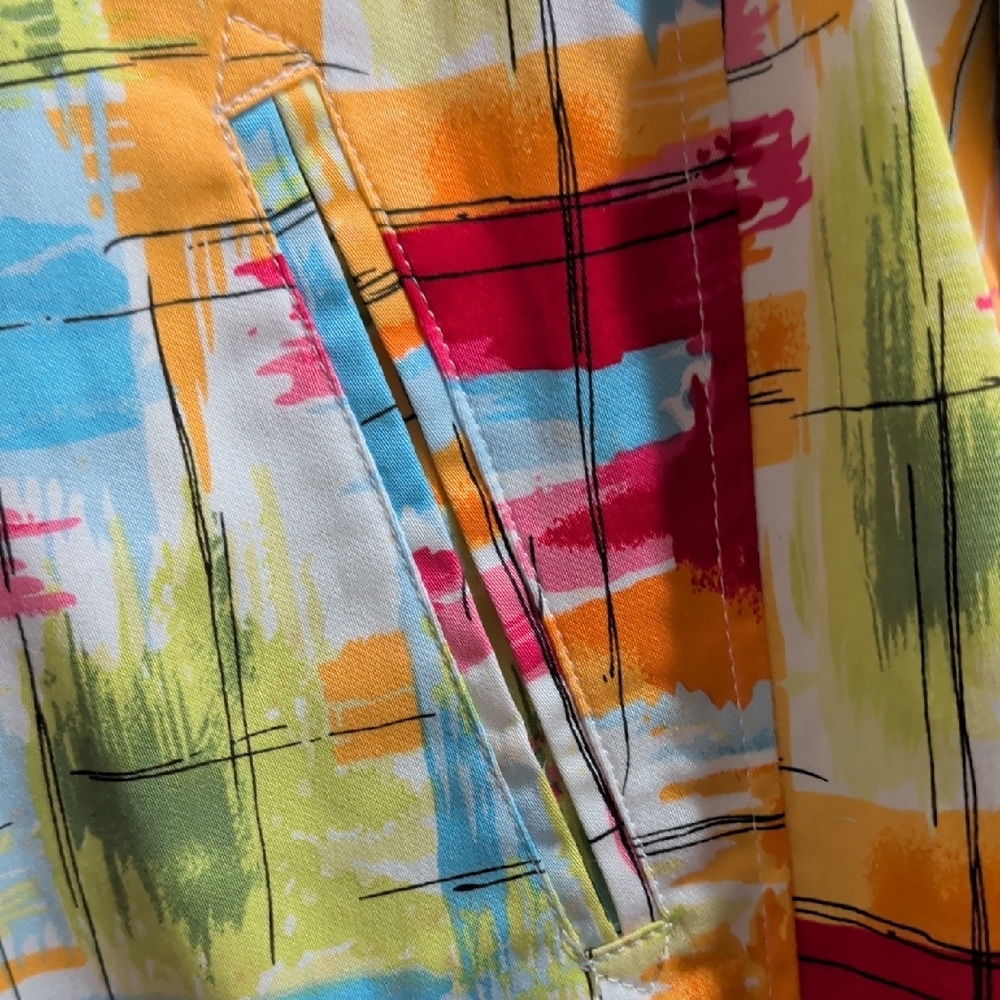 Color Splash Cropped Jean Jacket - Multicolor - Picture 3 of 9